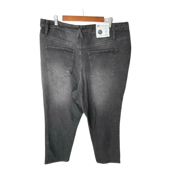 bp high rise distressed crop jeans black wash Sz 16 Nordstrom Blogger Denim - Picture 4 of 6